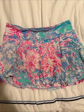 Lilly Pulitzer Pink Blue Green Floral Skirt